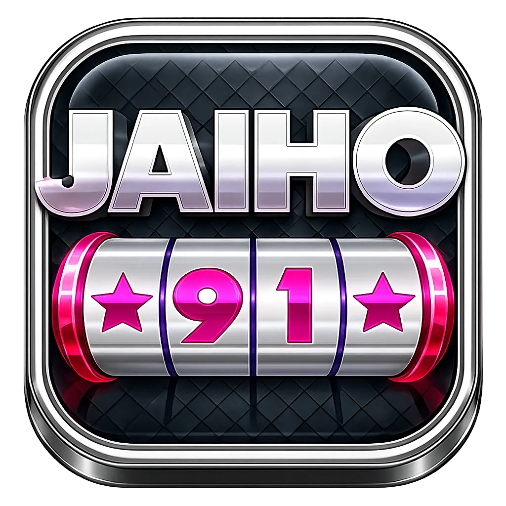 Jaiho 91 gaming app icon with modern neon interface